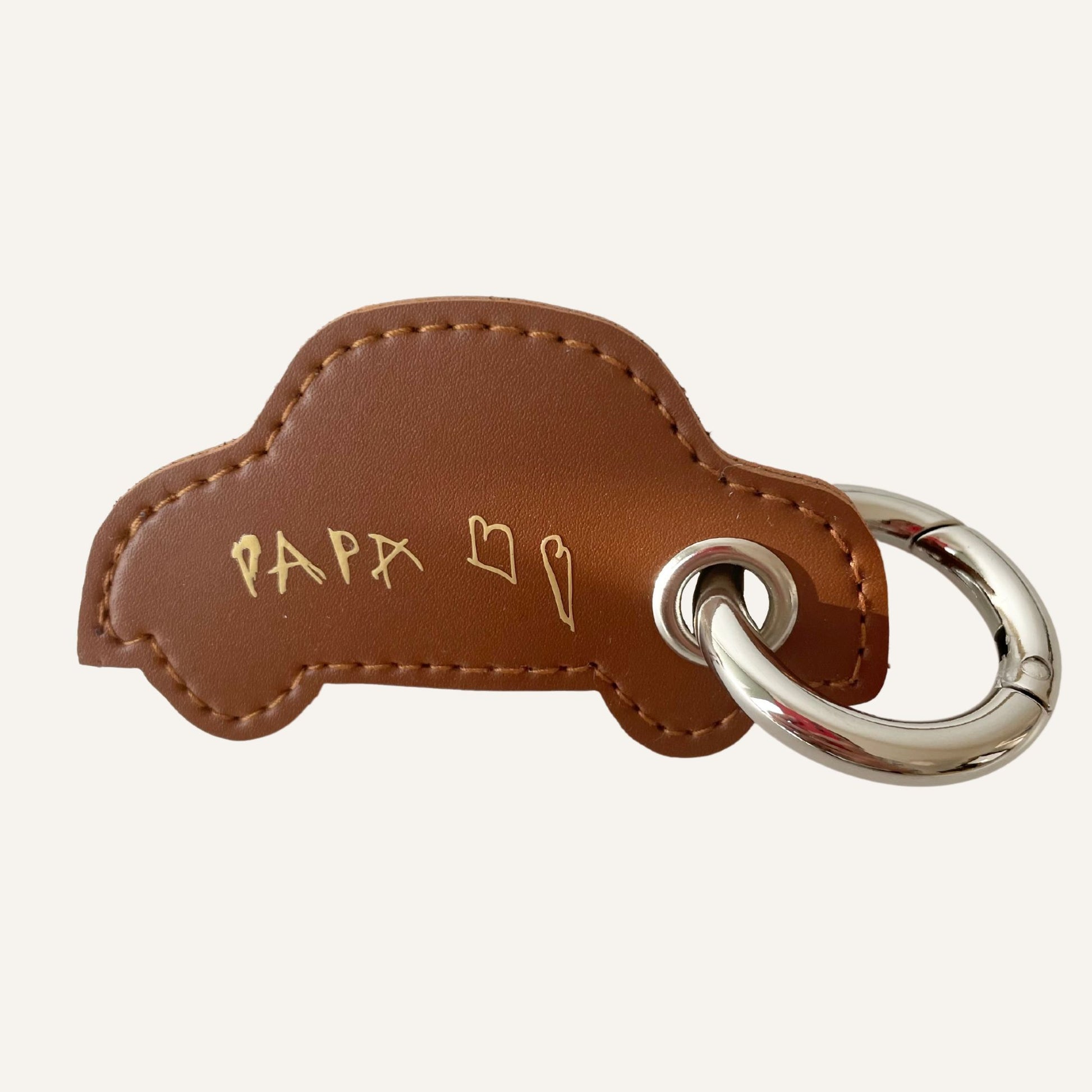Porte-clés voiture cuir personnalisé Marron - Vert Jade Site Officiel